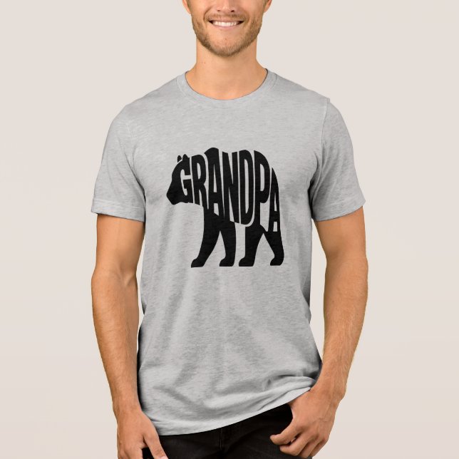 Opa Bär  Tri-Blend Shirt (Vorderseite)
