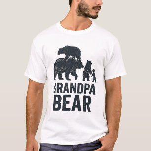 Opa Bär Vintage Gravur Familie Bär Shirt D