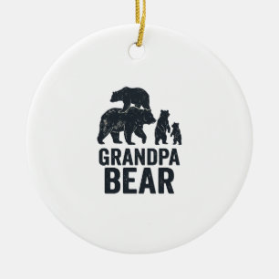 Opa Bär Vintage Gravur Familie Bär Shirt D Keramik Ornament