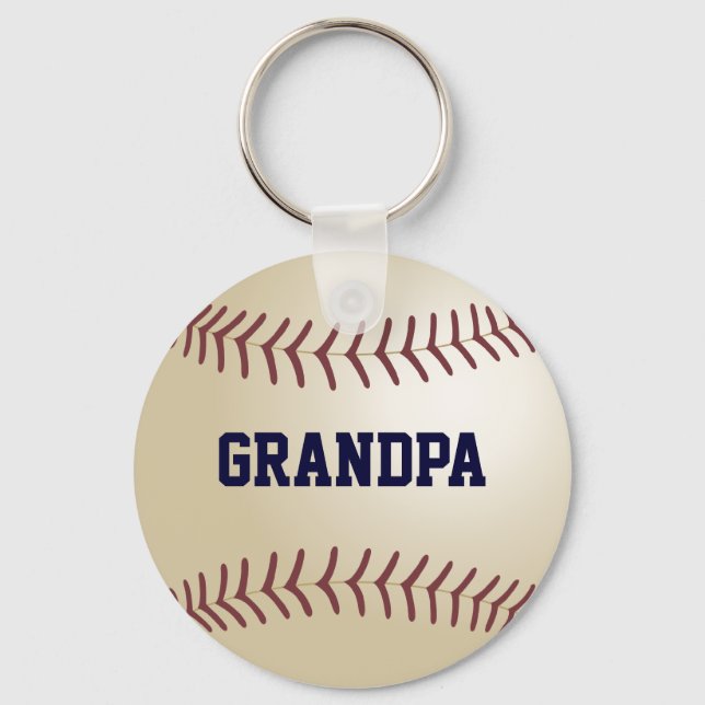 Opa Baseball Keychain Schlüsselanhänger (Vorderseite)