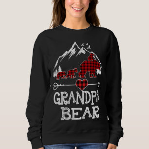 Opa Bear Christmas Pajama Red Buffalo Kariert Fa Sweatshirt
