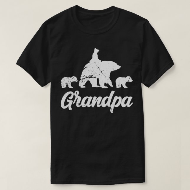 Opa Bear Funny Vathers Day Dada Großvater Pu T-Shirt (Design vorne)