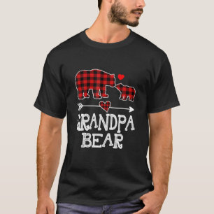 Opa Bear Red Buffalo Kariert Opa Bear Pajama T-Shirt
