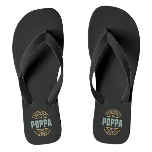 Opa Befördert Zum Poppa Est. 2021 - Dad Opa Gif Flip Flops