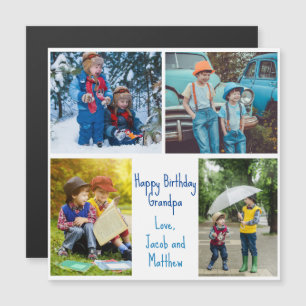 Opa Birthday Grandkids Foto Magnet Card