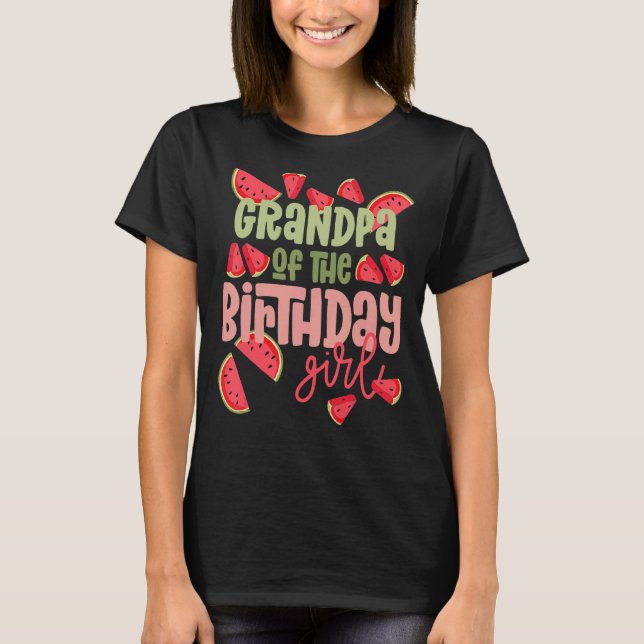 Opa Birthday One in A Melon Watermelone Birthda T-Shirt (Vorderseite)