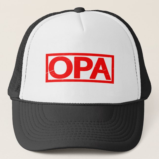 Opa Briefmarke Truckerkappe (Vorderseite)