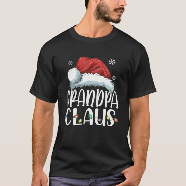 Opa Claus Christmas Pajama Familie Matching Xma T-Shirt (Vorderseite)
