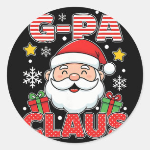 Opa-Claus-Shirt-Gruppen-Geschenke passende Familie Runder Aufkleber
