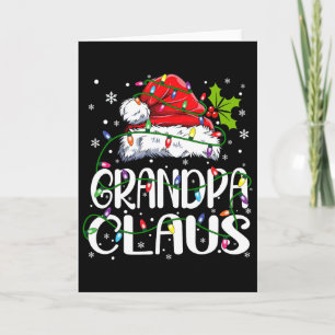 Opa Claus-Shirt Weihnachtslicht-Pyjama-Familie Karte
