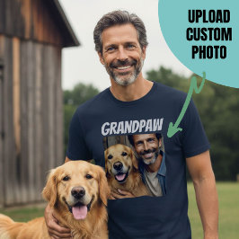 Opa Custom Foto Großfisch Hund Marine T-Shirt