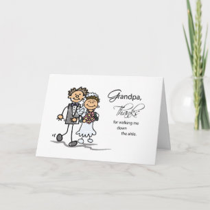 Opa, danke, dass du mir den Aisle-Mann hinunter ge Dankeskarte