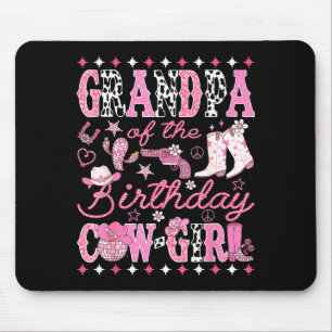 Opa der Geburtstag-Cow-Girl Nk Rodeo Western Mousepad