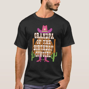 Opa der Geburtstags-Cowgirl-Kinder-Rodeo-Party B T-Shirt