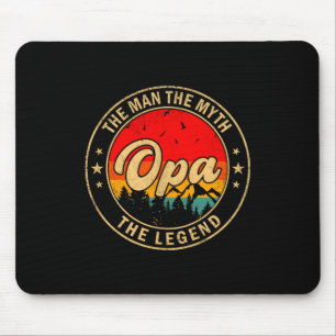Opa Der Mann Der Mythos Die Legende Vintage Retro Mousepad