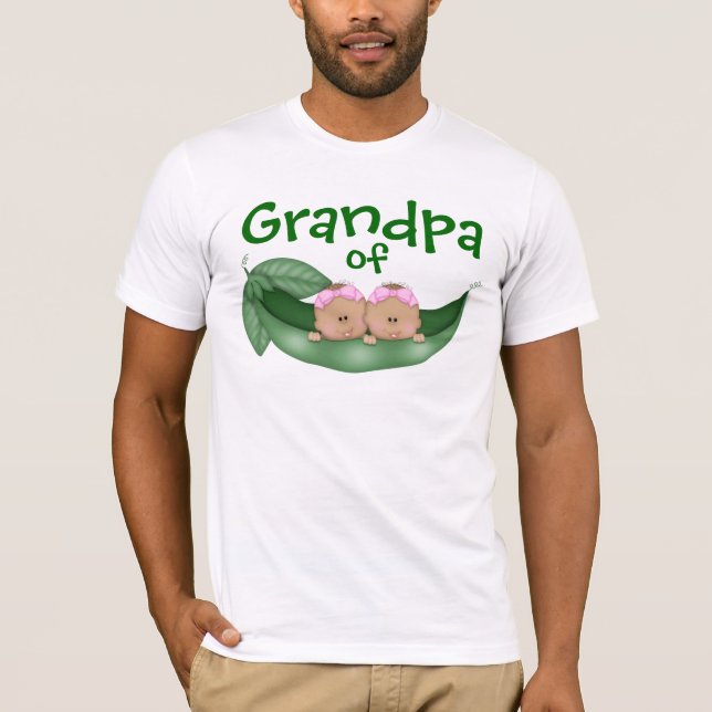 Opa der Zwillingsmädchen mit dunkler Haut T-Shirt (Vorderseite)