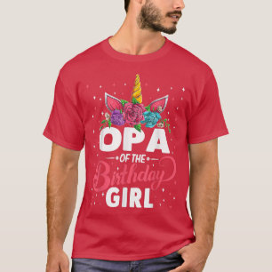 Opa des Geburtstags Mädchen Vater Geschenk Einhorn T-Shirt