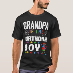 Opa des Geburtstagsjungen Autism Awareness Puzzle T-Shirt