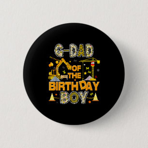 Opa des Geburtstagsjungen Bauarbeiter Button