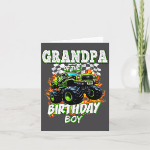 Opa des Geburtstagsjungen-Monster-Truck-Geburtstag Karte