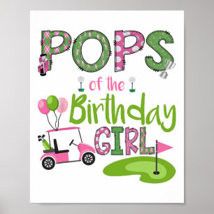 Opa des Geburtstagsmädchens Hole In One Golf Liebh Poster