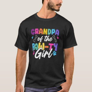 Opa des Pfoten-Mädchens Hund Geburtstag Familie Pa T-Shirt