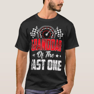 Opa des schnellen Eins Geburtstag 1St Rennwagen T-Shirt