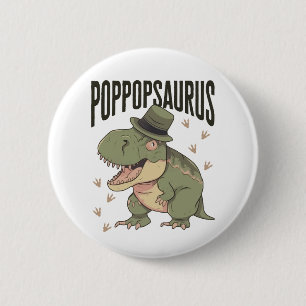 Opa Dinosaur Vatertag Poppopsaurus Button