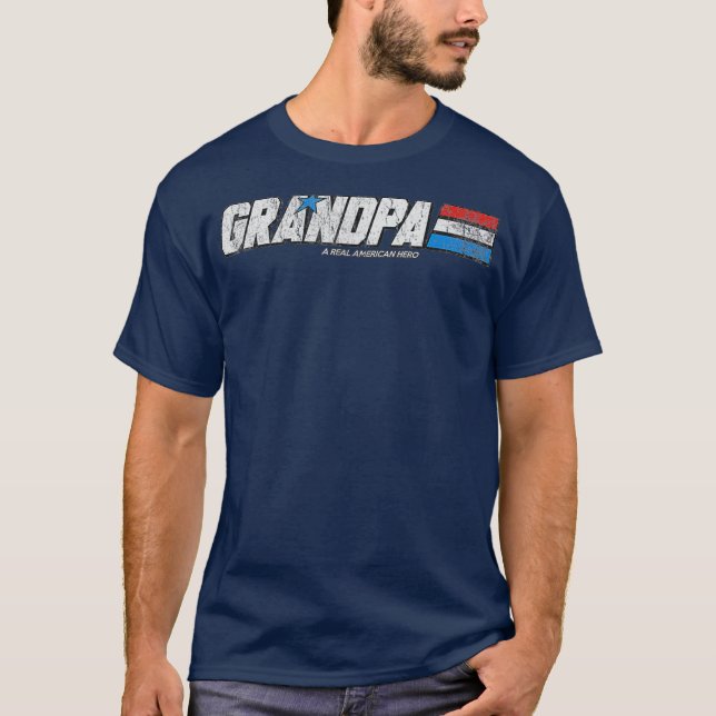 Opa ein echter amerikanischer Held T-Shirt (Vorderseite)