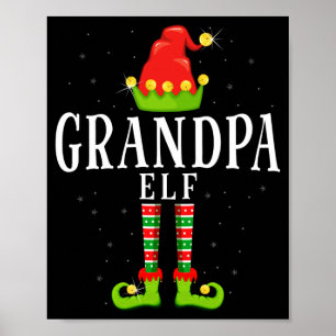 Opa-Elch-Weihnachten passende Xmas-Pyjama Poster