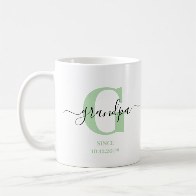 Opa Elegant Script Monogram Kaffeetasse (Links)
