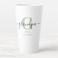 Opa Elegant Script Monogram Silver Green