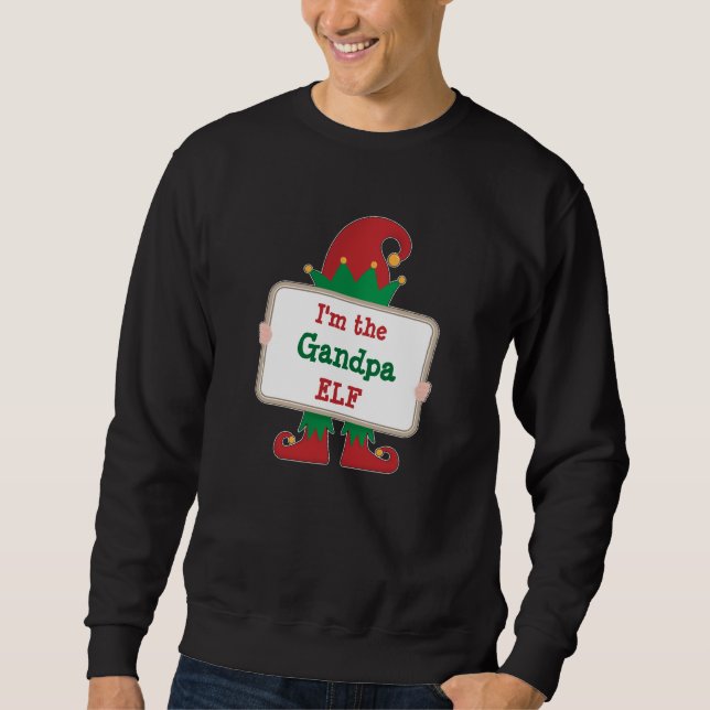 Opa Elf | Personalisierter Weihnachtself-T - Shirt (Vorderseite)