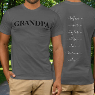 Opa Enkel Namen Vorne und Hinten T-Shirt