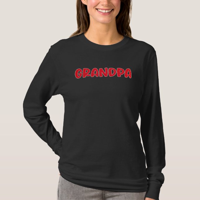 Opa Erdbeermuster Vatertag Erdbeere T-Shirt (Vorderseite)