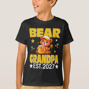 Opa Est 2027 Florale Fliege Mutterschaftstag Bär T-Shirt