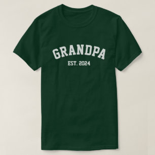 Opa Est. Datum, Personalisierter neuer Großvater T-Shirt