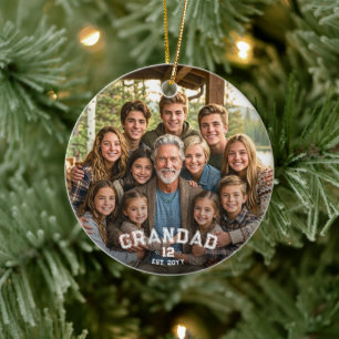 Opa EST Jahr Foto Uni Gesamt Omas Erbe Keramik Ornament