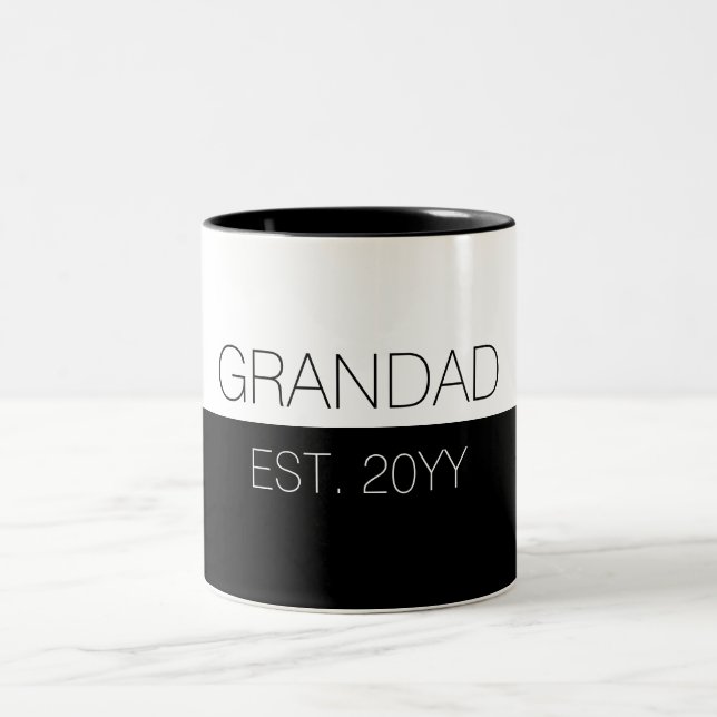 Opa est Opa als Geschenk Zweifarbige Tasse (Mittel)