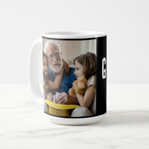 Opa Est. Weißer Grunge-Textfoto Kaffeetasse