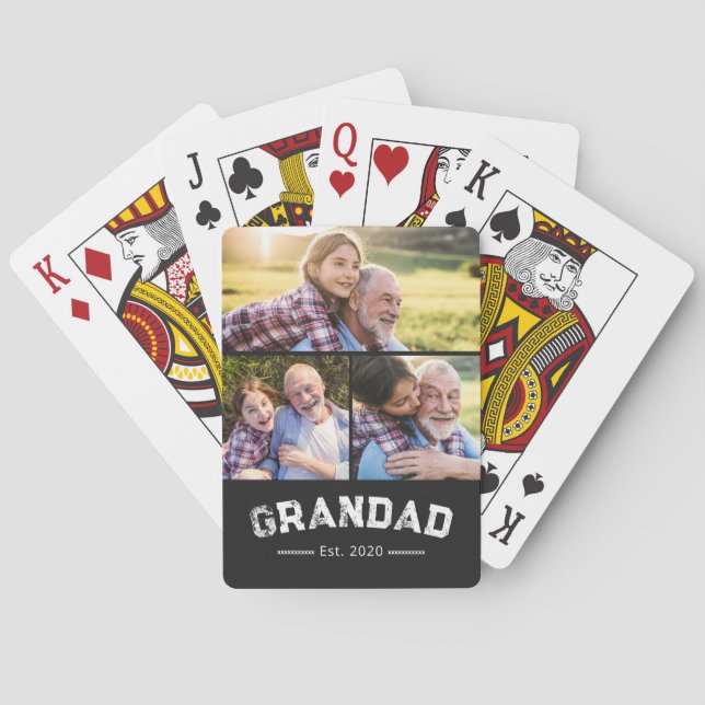 Opa Established Bold Schwarz 3 Foto Spielkarten (Rückseite)