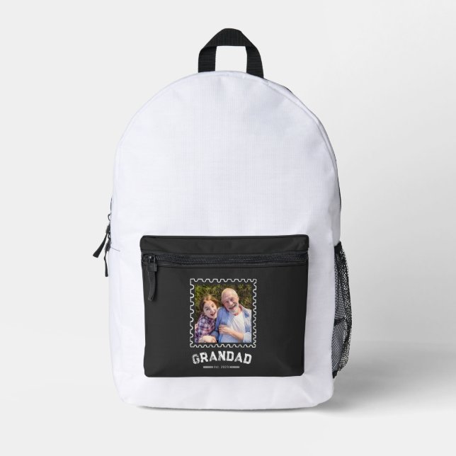 Opa Established Foto-Geschenk Bedruckter Rucksack (Vorderseite)