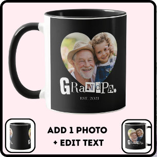 Opa Established Foto-Geschenk für Großvater Tasse