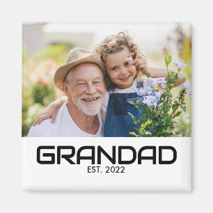 Opa Established Foto-Geschenkmagnet Magnet