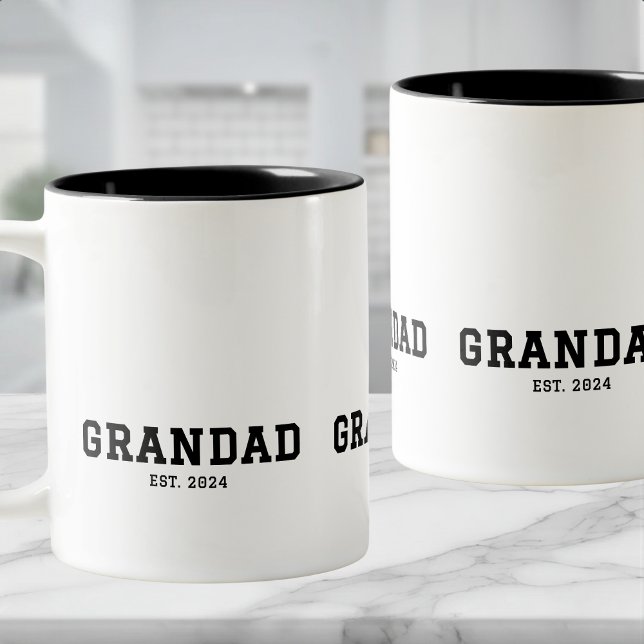 Opa Established New Opa Geschenk Zweifarbige Tasse (Von Creator hochgeladen)