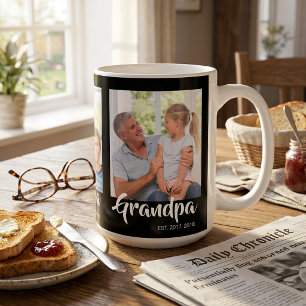 Opa Established Schrift Schwarz 3 Foto Kaffeetasse