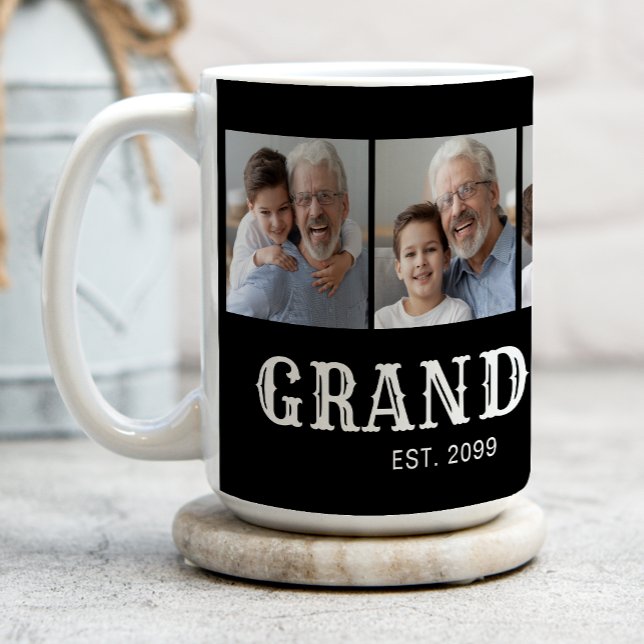 Opa Established Typography Schwarz 3 Foto Kaffeetasse (Von Creator hochgeladen)
