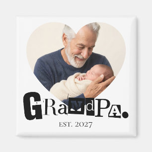 Opa Etabliert Foto-Geschenk Für Großvater Magnet