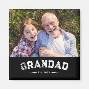 Opa Etabliert Foto-Geschenk Schwarz Magnet