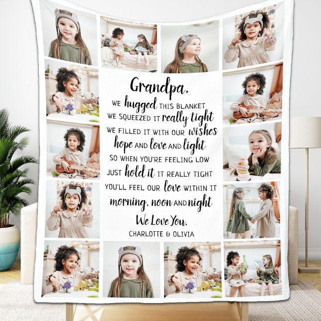 Opa Foto Collage Fleece Blanket (Von Creator hochgeladen)